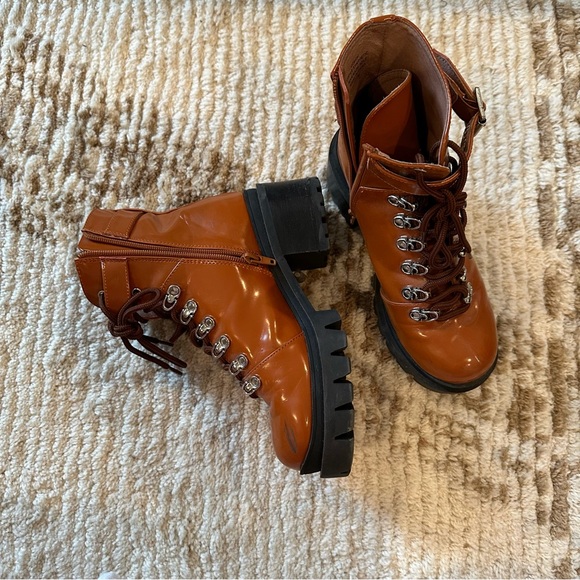 Brown & black Jeffrey Campbell for free people Czech lace up boot - Picture 4 of 7